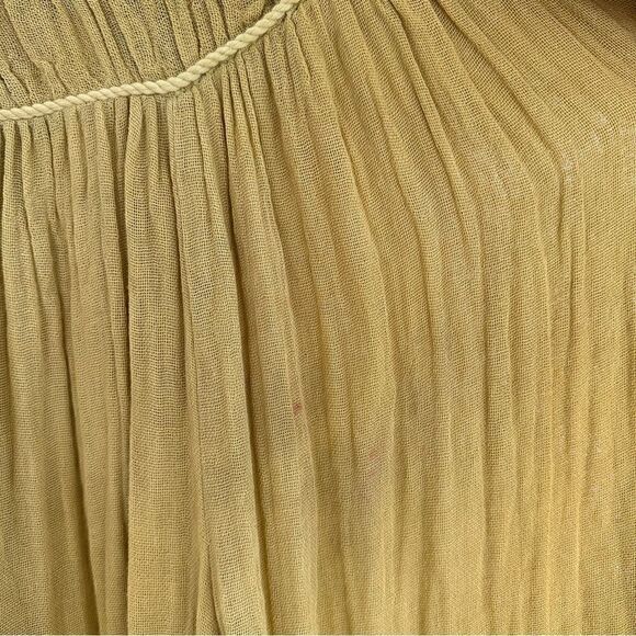 FREE PEOPLE Jen’s Private Booty Olivia‎ Jumpsuit Size Small Gauzy Boho Yellow - Picture 3 of 13